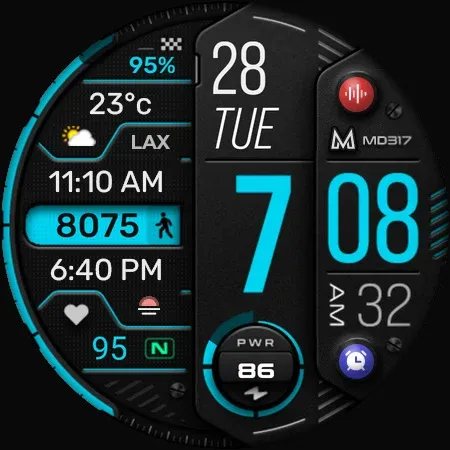MD317 Digital Watch Face screenshot 11