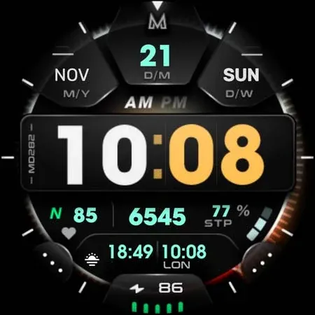 MD282 3D Digital watch face screenshot 14
