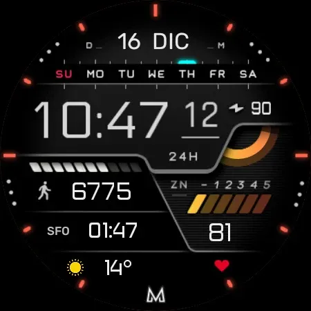 MD285 Digital watch face screenshot 11