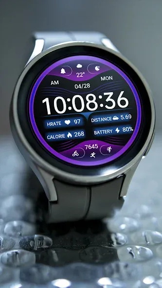 Blue Purple Light ZKin Watch screenshot 4