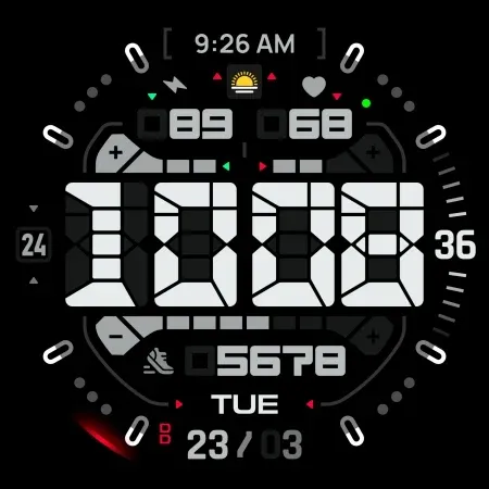 SH074 Watch Face, WearOS watch screenshot 14
