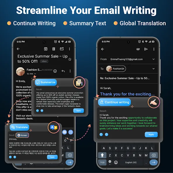 AI Keyboard: Writer, Grammar screenshot 3