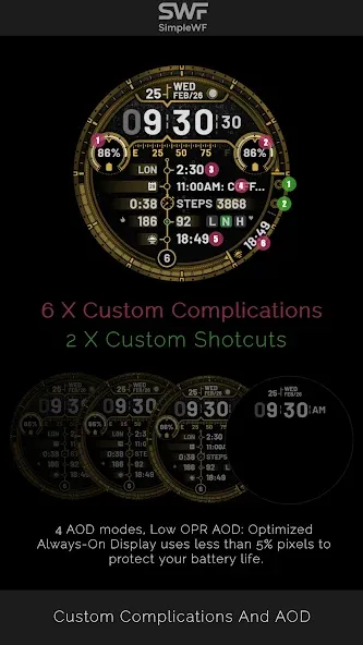 Digital Watch Face: DIGI 4 screenshot 2
