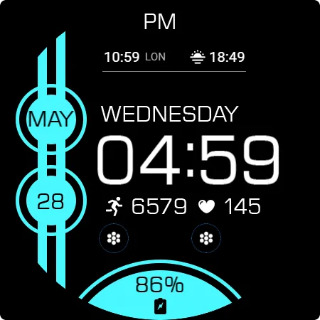 Key WF82 Digital Watch Face screenshot 29