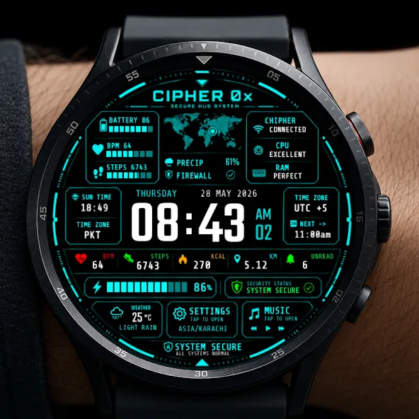 Cipher 0̸x Watch Face screenshot 1
