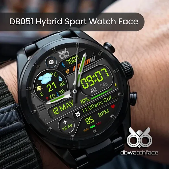 DB051 Hybrid Sport Watch Face screenshot 5