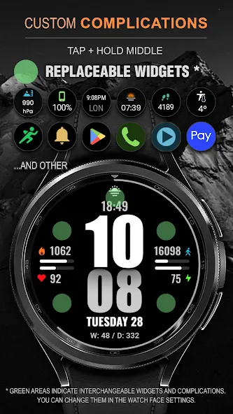 WFP 244 Sports watch face screenshot 3