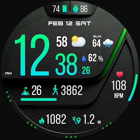PER76 Digital Watch Face screenshot 43