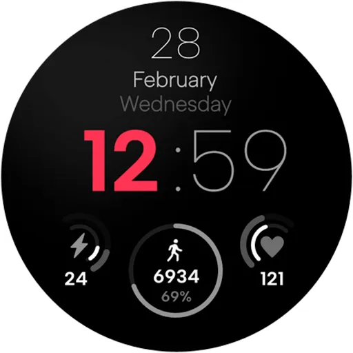 Minimal Watch Face Galaxy Wear screenshot 18