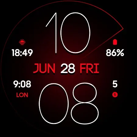 Lucid Dark digital watch face screenshot 13