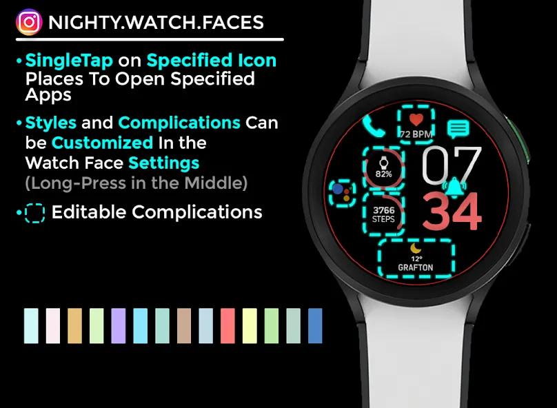Night 30 - watch face screenshot 6