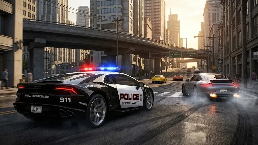 US police car chase simulator screenshot 1