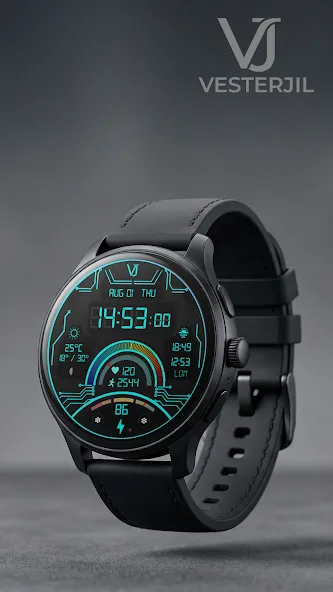 VJ-Avionics Digital Watch Face screenshot 1