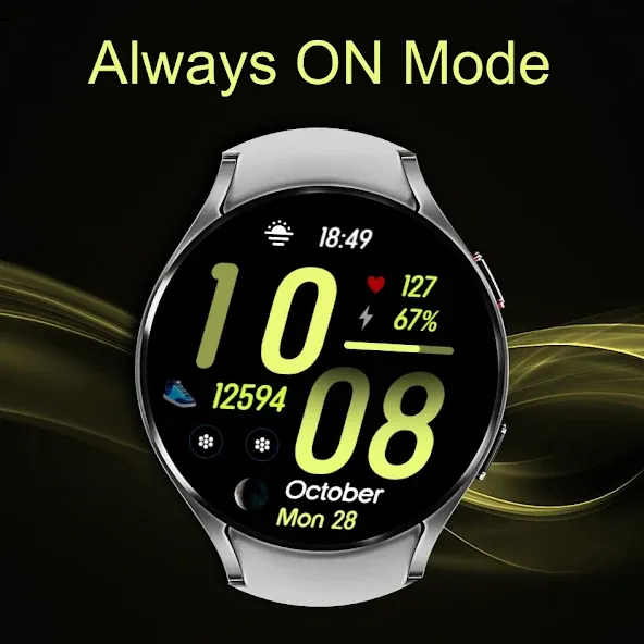 BIG BOLD Digital time face E42 screenshot 7
