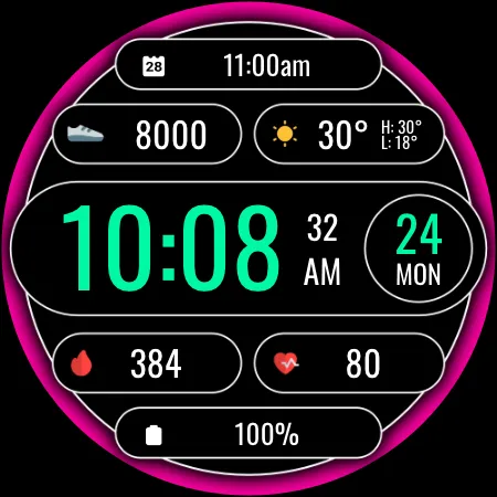 DADAM116: Digital Watch Face screenshot 24