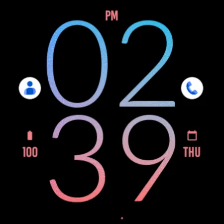 Red Blue Sky Light Watch Face screenshot 5