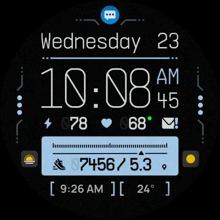 SH094 Watch Face, WearOS watch screenshot 10