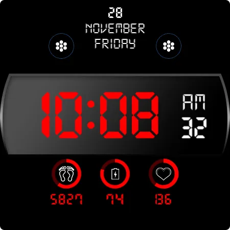 Key WF103 Digital Watch Face screenshot 26