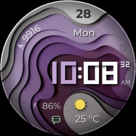 WAVES - Digital Watch Face screenshot 8