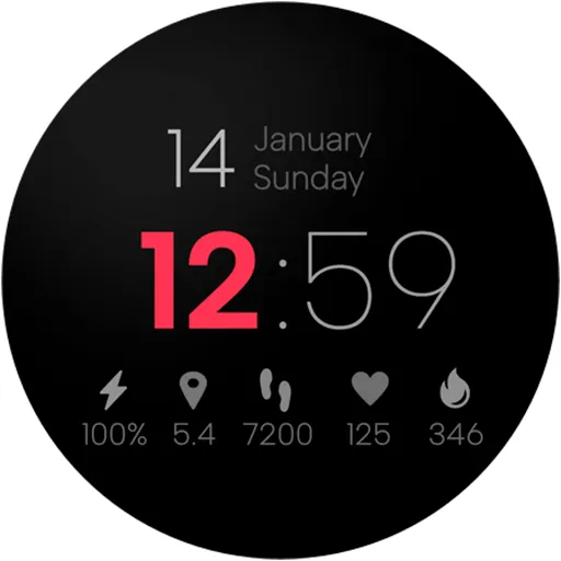 Minimal Digital Watch Face Pro screenshot 14