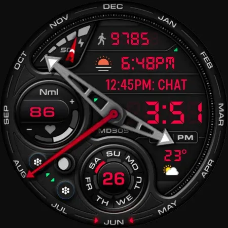 MD305 Analog watch face screenshot 37
