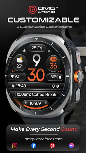 OMG 345 Digital Watch Face screenshot 2