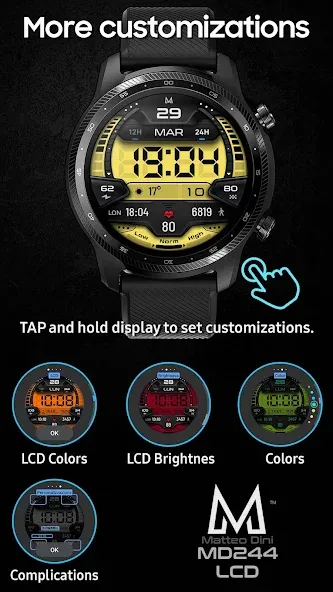 MD244 LCD Digital watch face screenshot 5