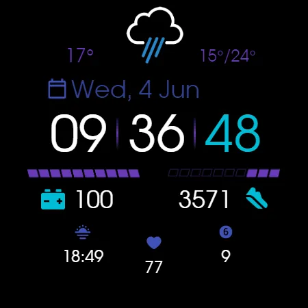 Digital Watchface D7 screenshot 21