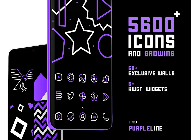 PurpleLine Icon Pack : LineX screenshot 1