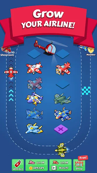Merge Planes Leerlaufspiel screenshot 1