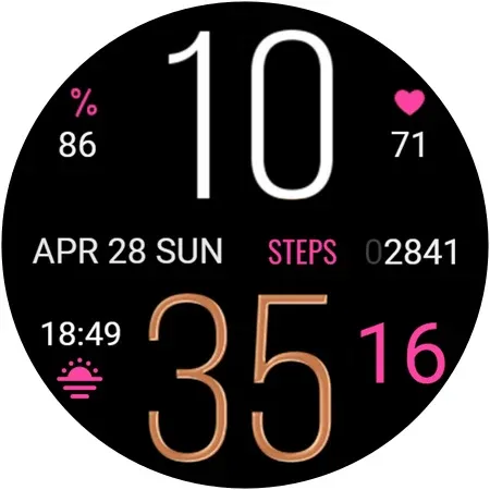 Gold n Color Daily Watch Face screenshot 8