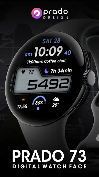 PRADO 73 Digital Watch Face screenshot 1