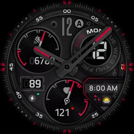 SH004 Watch Face, WearOS watch screenshot 9