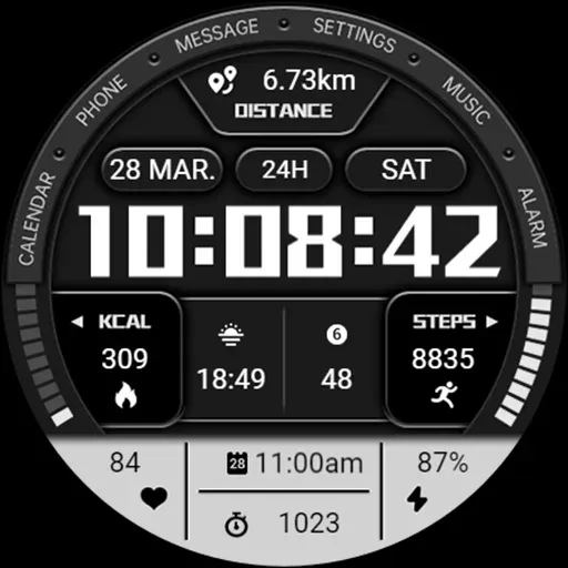 【ZKin】Ink White Text Clock screenshot 42