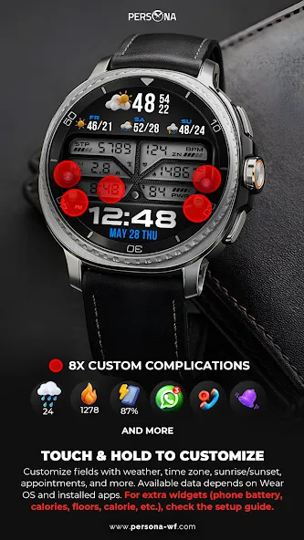 PER46 Digital Watch Face screenshot 4