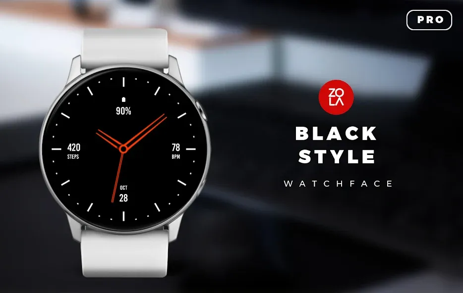 Black Style Pro Watch Face screenshot 1