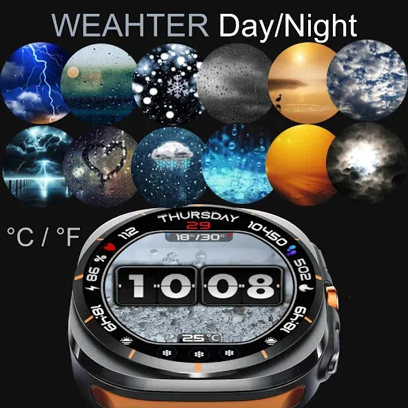 Animated Weather Flip Time E55 screenshot 4