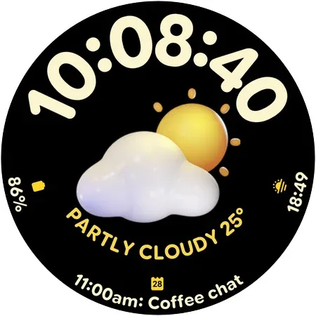Curvy Weather - Watch face screenshot 8