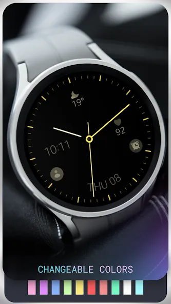 Minimal black v24 watch face screenshot 4