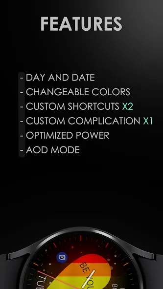 Rainbow Love analog watch face screenshot 5