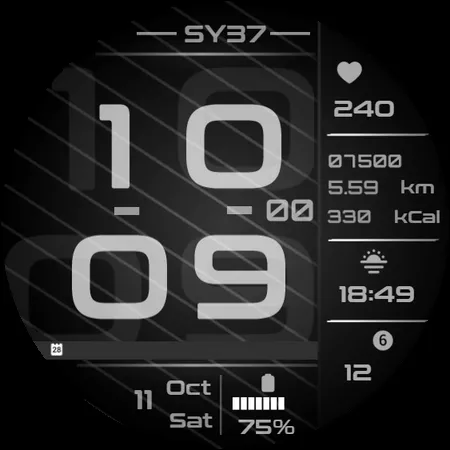 SY37 Watch Face for Wear OS screenshot 25