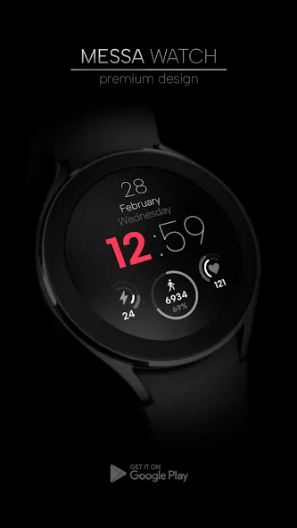 Minimal Watch Face Galaxy Wear screenshot 3