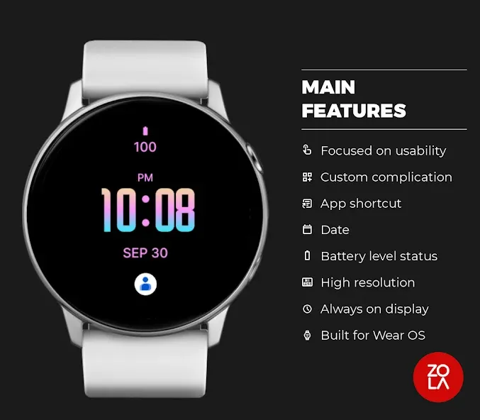 Summer Modern Watch Face screenshot 2