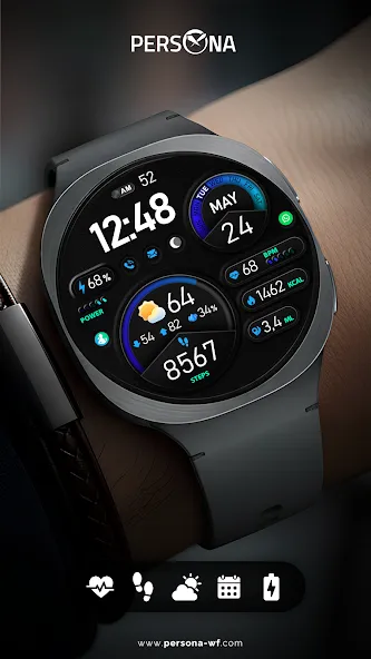 PER15 Sport Digital Watch Face screenshot 8