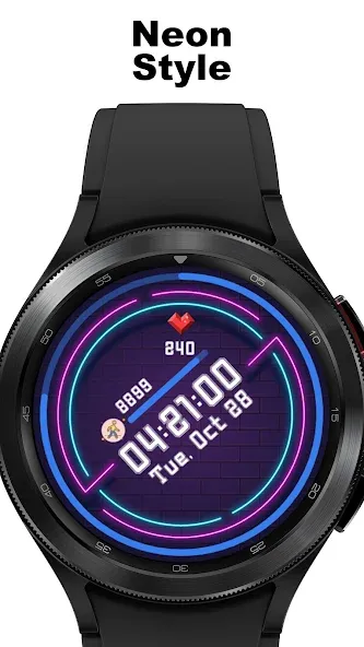 Neon Wall 1 Digital Watch Face screenshot 3