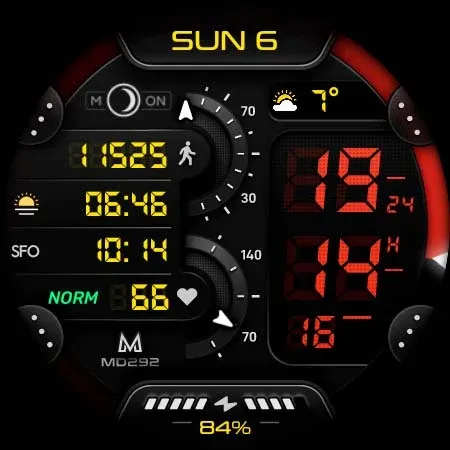 MD292 Digital watch face screenshot 28