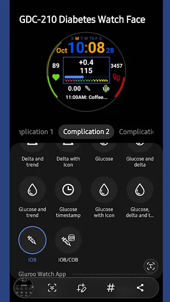 GDC-210 Diabetes Watch Face screenshot 4