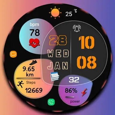 Digital fsw306 watch face screenshot 17