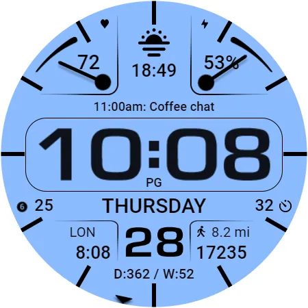 WFP 232 Stylish watch face screenshot 45