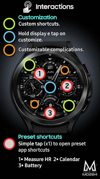 MD284 Analog watch face screenshot 8